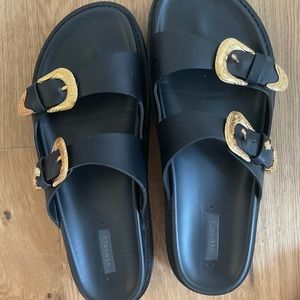 Authentic Versace buckle strap sandals
